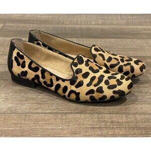 Adam Tucker Me Too Animal Print Fur Leopard Loafers Slip on Shoe Sz 8 Womens New